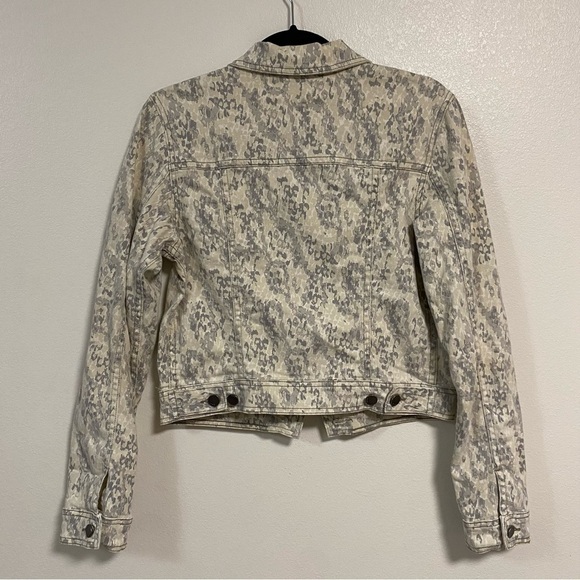 Free People Jacket Women’s Size Small Petite Animal Print Jean Jacket - Picture 9 of 16